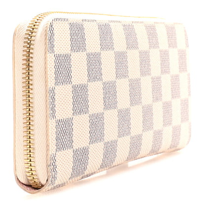 Louis Vuitton Damier Azur Clemence Wallet Rose Ballerine 3 of 7