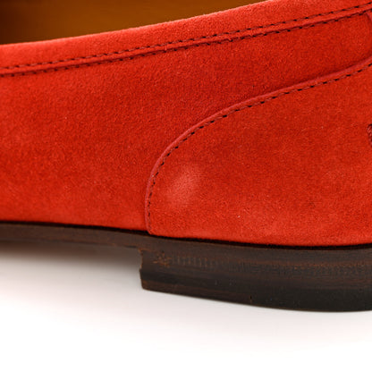Gucci Suede Womens Jordaan Loafers 39 Red 12 of 17