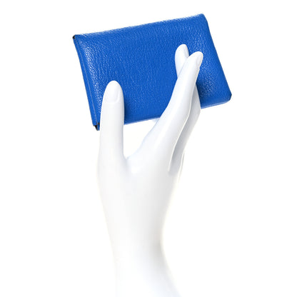 Hermes Chevre Mysore Calvi Duo Card Case Bleu Hydra 2 of 6