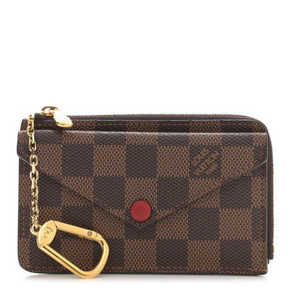 Louis Vuitton Damier Ebene Recto Verso Card Holder Red 1 of 6