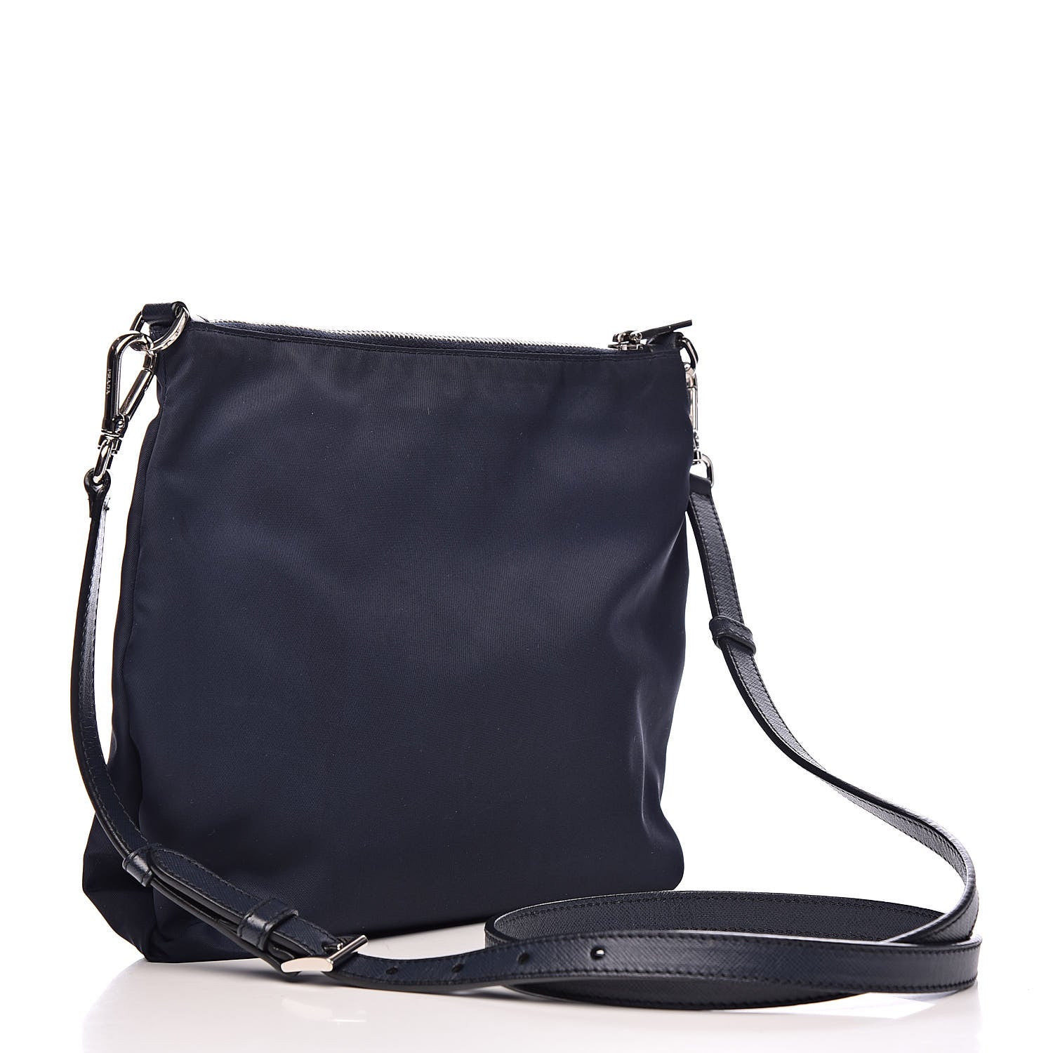 Prada Tessuto Nylon Saffiano Crossbody Bag Baltico 3 of 10