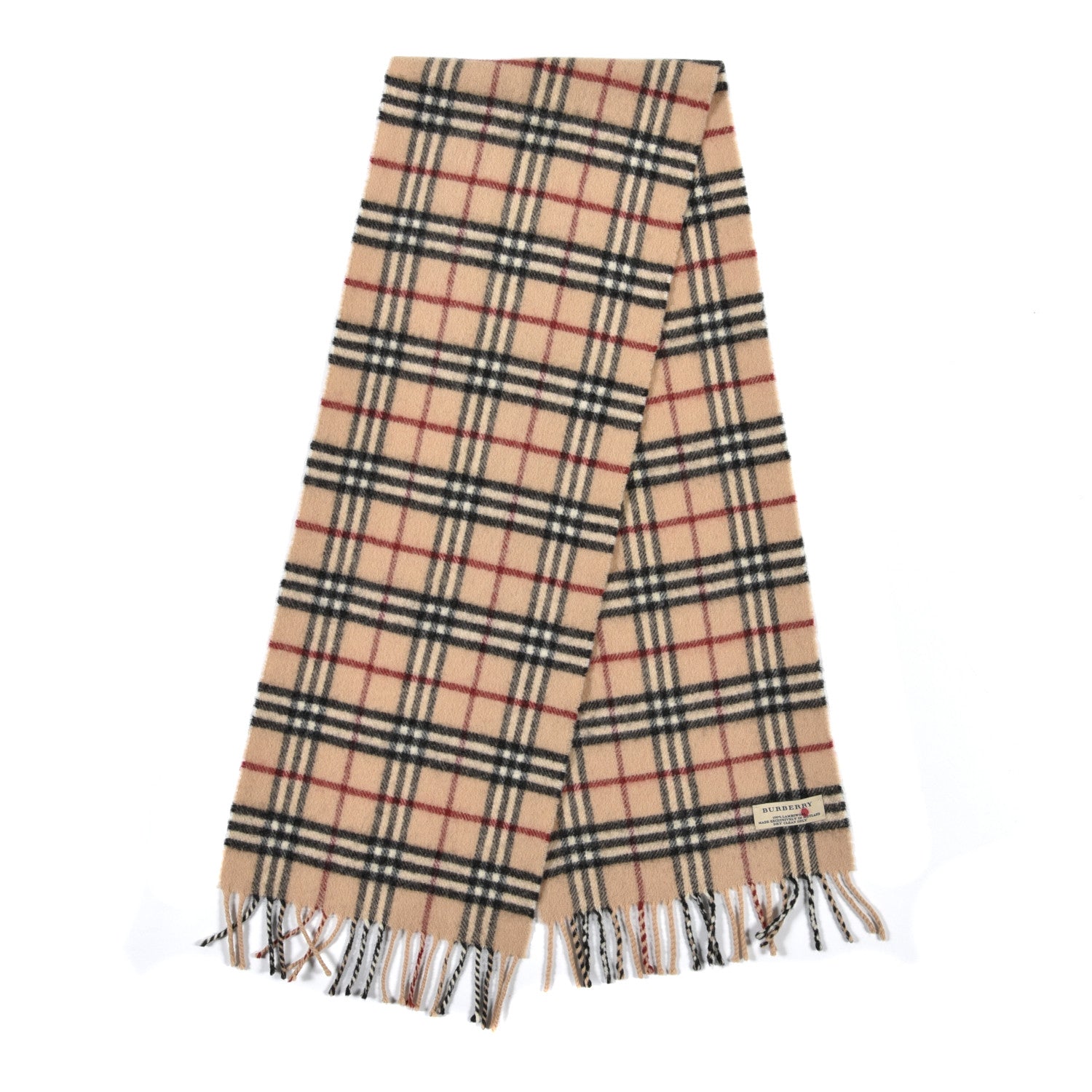 Burberry Wool Vintage Check Scarf Beige 2 of 5