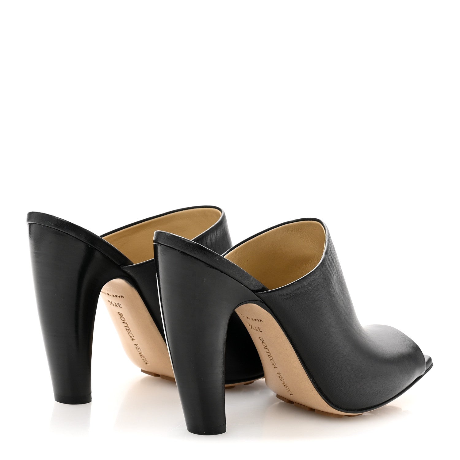Bottega Veneta Lambskin Stretch Canalazzo Sandals 37.5 Black 5 of 8
