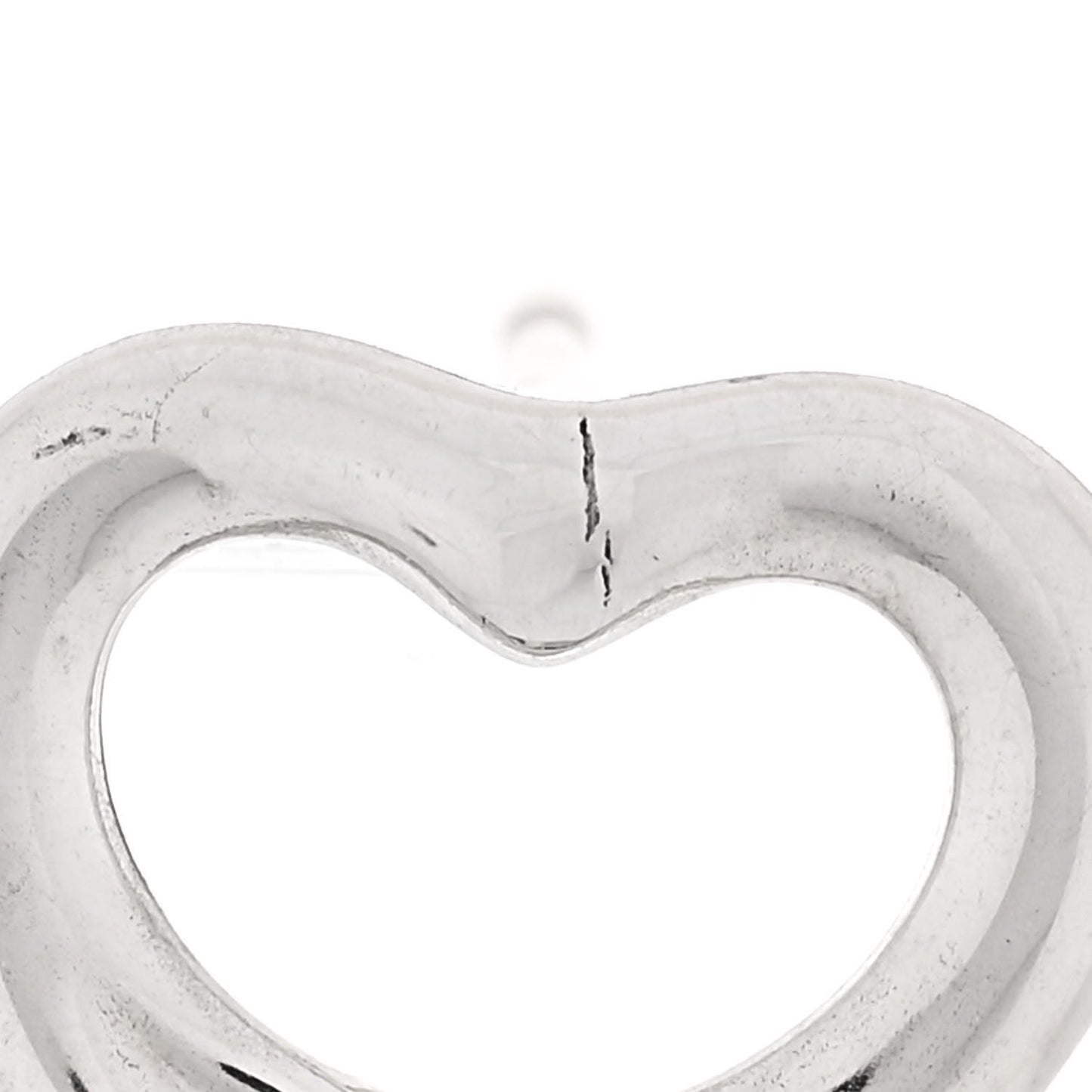 Sterling Silver 11mm Elsa Peretti Open Heart Earrings