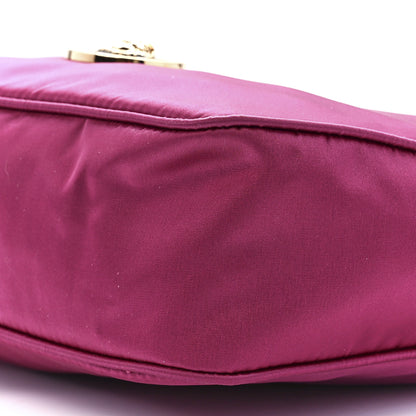 Versace Nylon Tribute Chain Crossbody Shoulder Bag Dark Pink Black 12 of 12