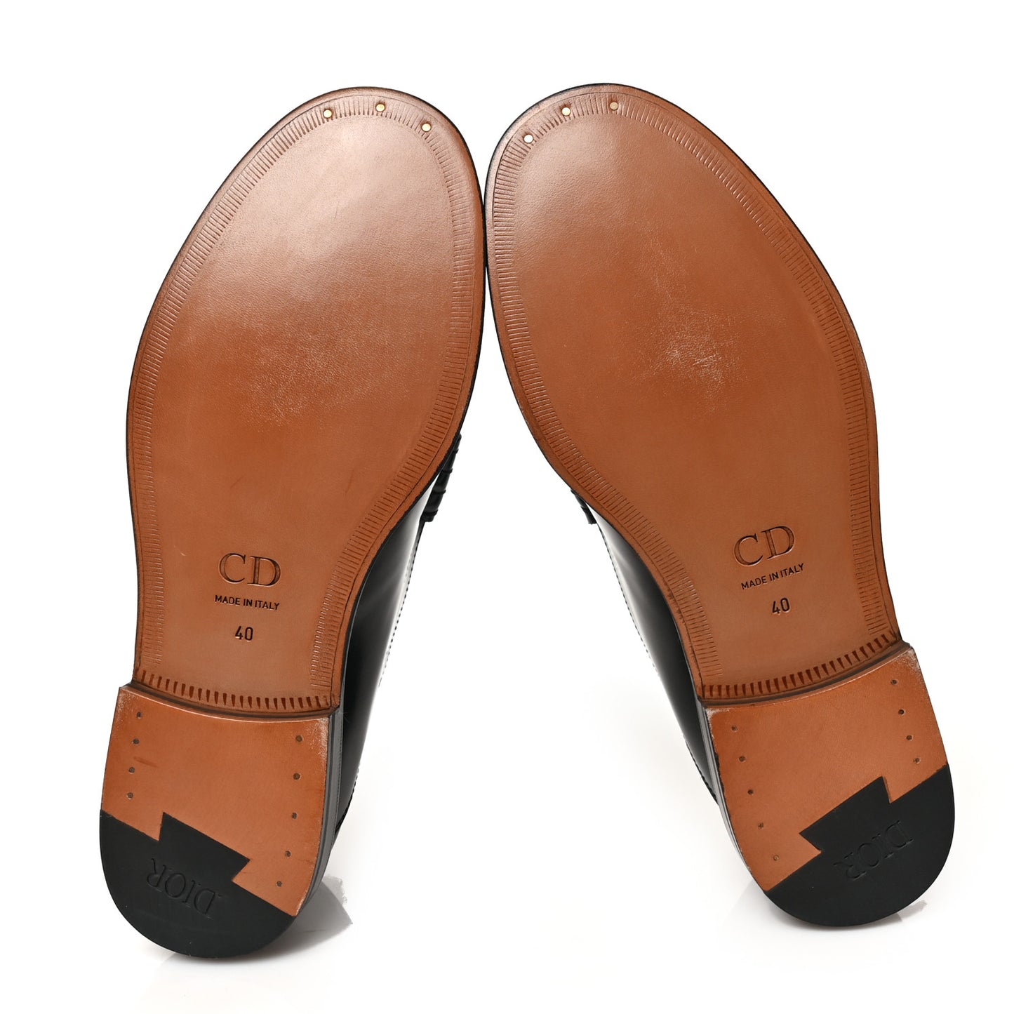 Smooth Calfskin Oblique Blake Loafers 40 Black