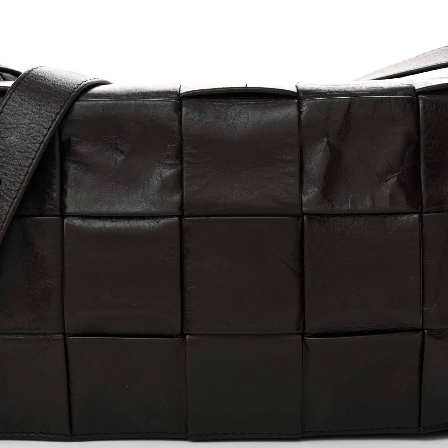 Paper Calfskin Maxi Intreccio Cassette Crossbody Bag Fondant