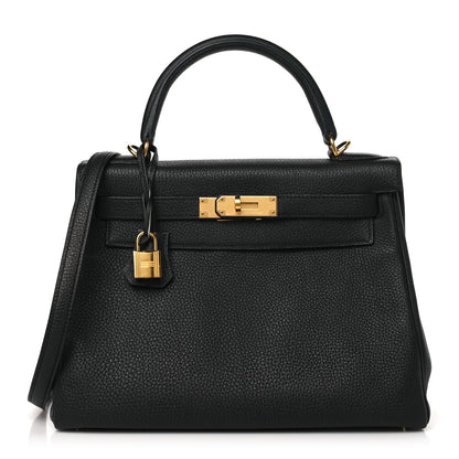 Hermes Togo Kelly Retourne 28 Black 1 of 11
