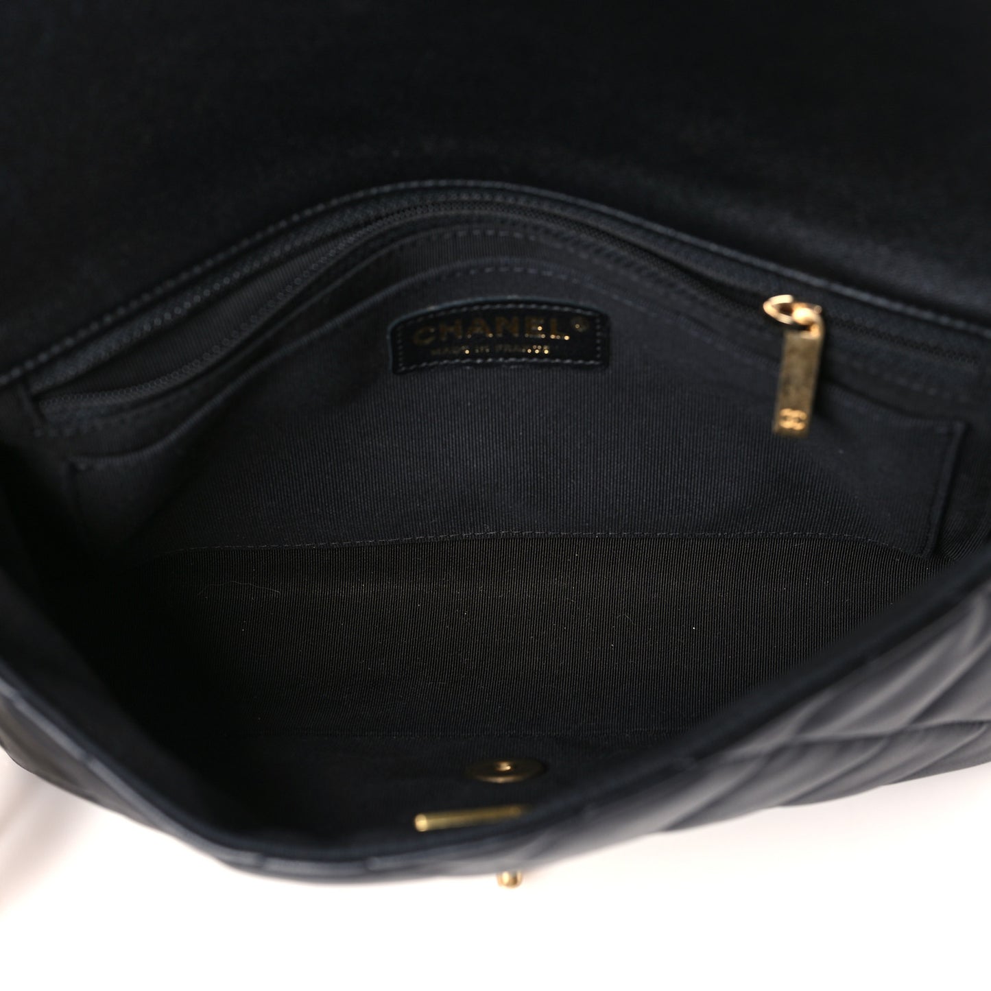 Lambskin Quilted Crush on Chains Flap Bag Black