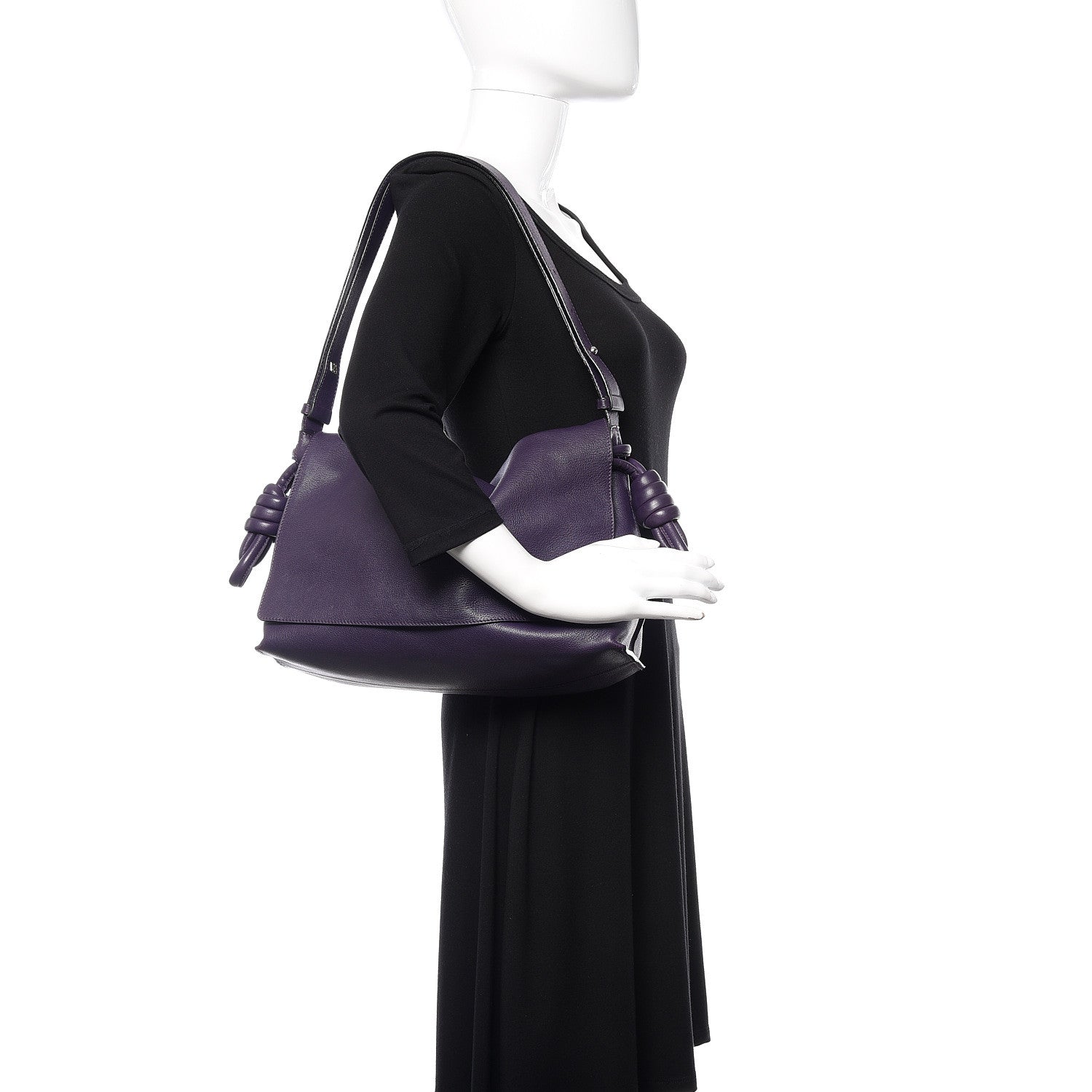 Loewe Calfskin Flamenco Knot Flap Bag Violet 2 of 16