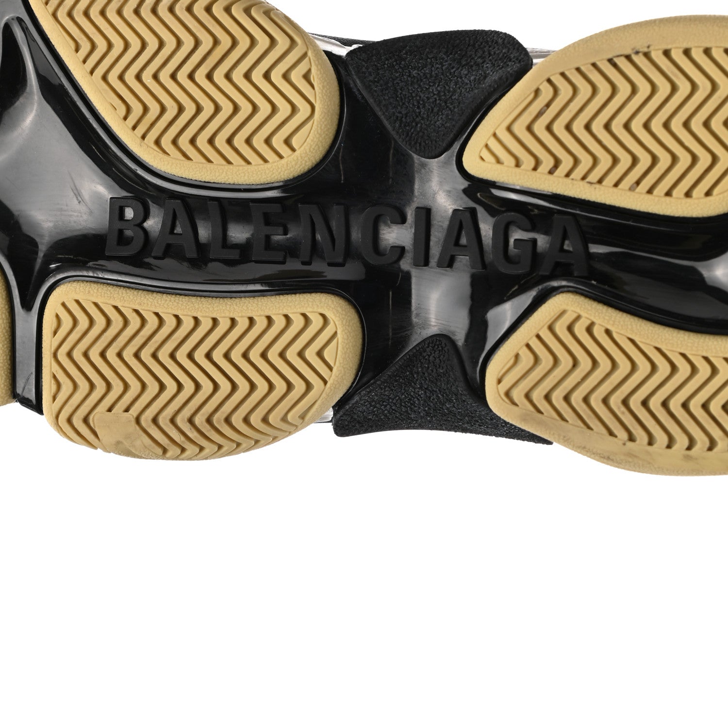 Balenciaga X GUCCI GG Supreme Monogram Allover Logo Womens Triple S Sneakers 40 Beige Ebony Mystic White 6 of 11