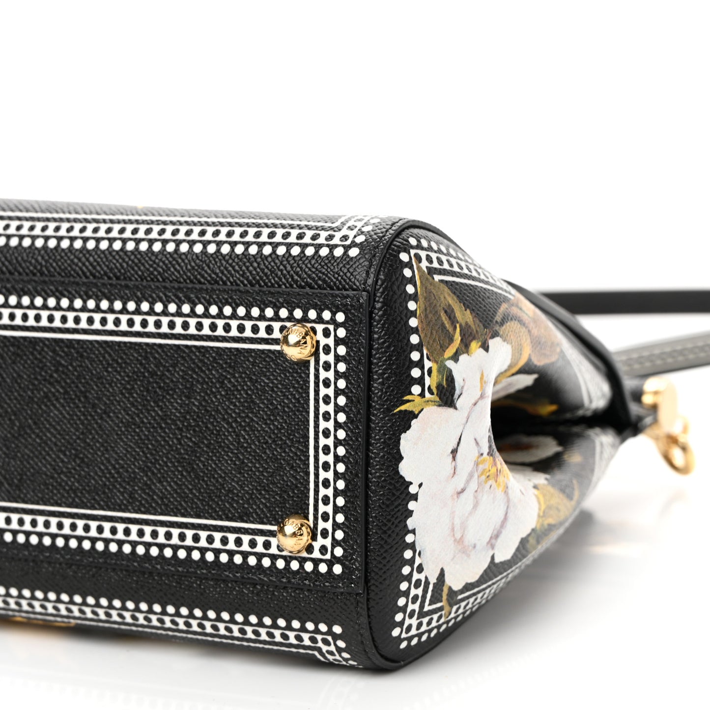 Dauphine Floral Print Miss Sicily Satchel Black Multicolor