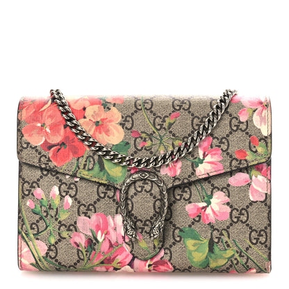 Gucci GG Supreme Monogram Blooms Mini Dionysus Chain Wallet Beige Multicolor Dry Rose 1 of 14