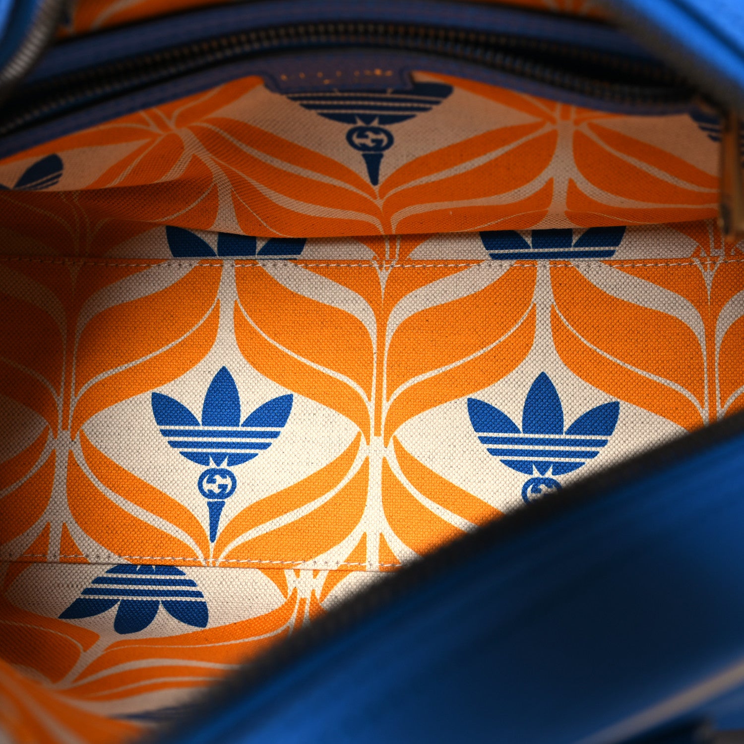 Gucci X ADIDAS Textured Dollar Calfskin Web Trefoil Logo Embossed