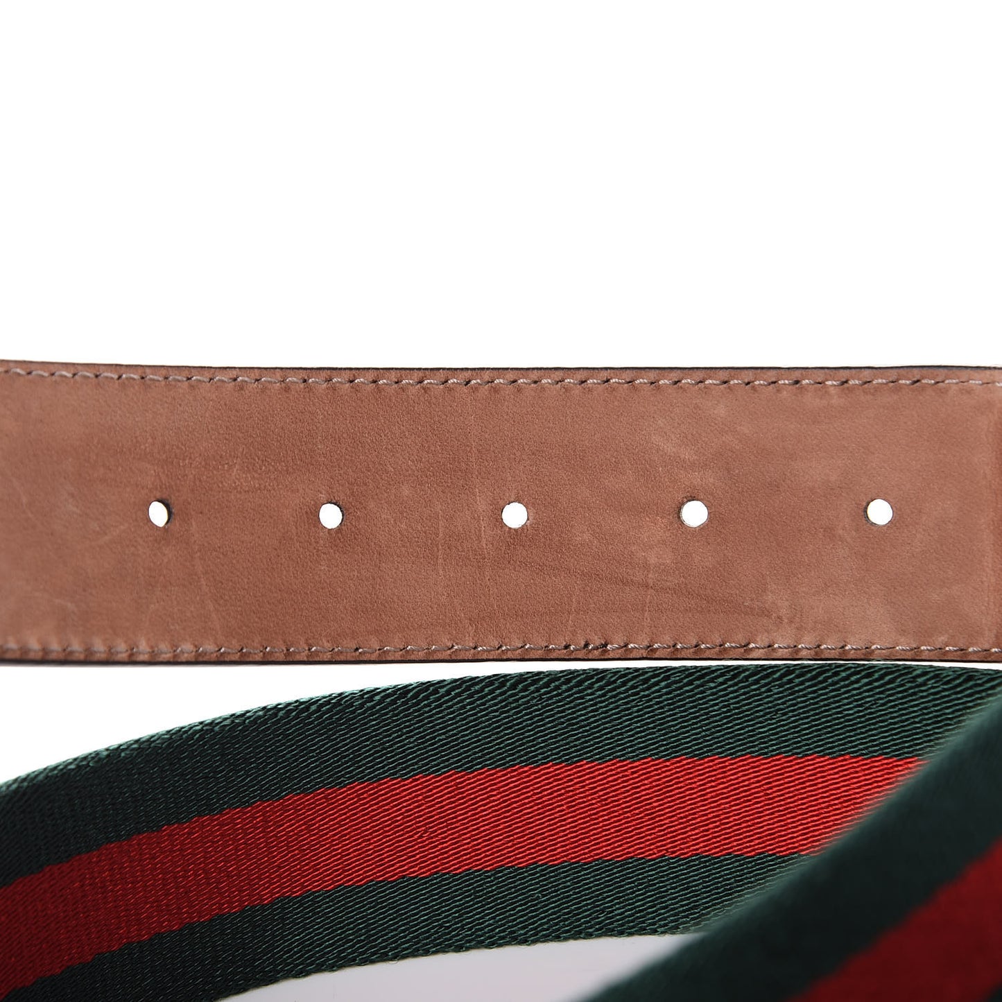 Calfskin Web Interlocking G Belt 95 38 Dark Brown