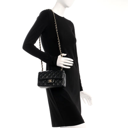 Chanel Caviar Quilted Mini Rectangular Flap Black 2 of 8