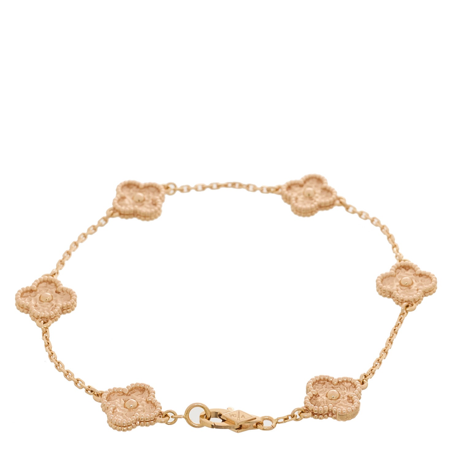 Van Cleef & Arpels 18K Rose Gold 6 Motifs Sweet Alhambra Bracelet 2 of 4