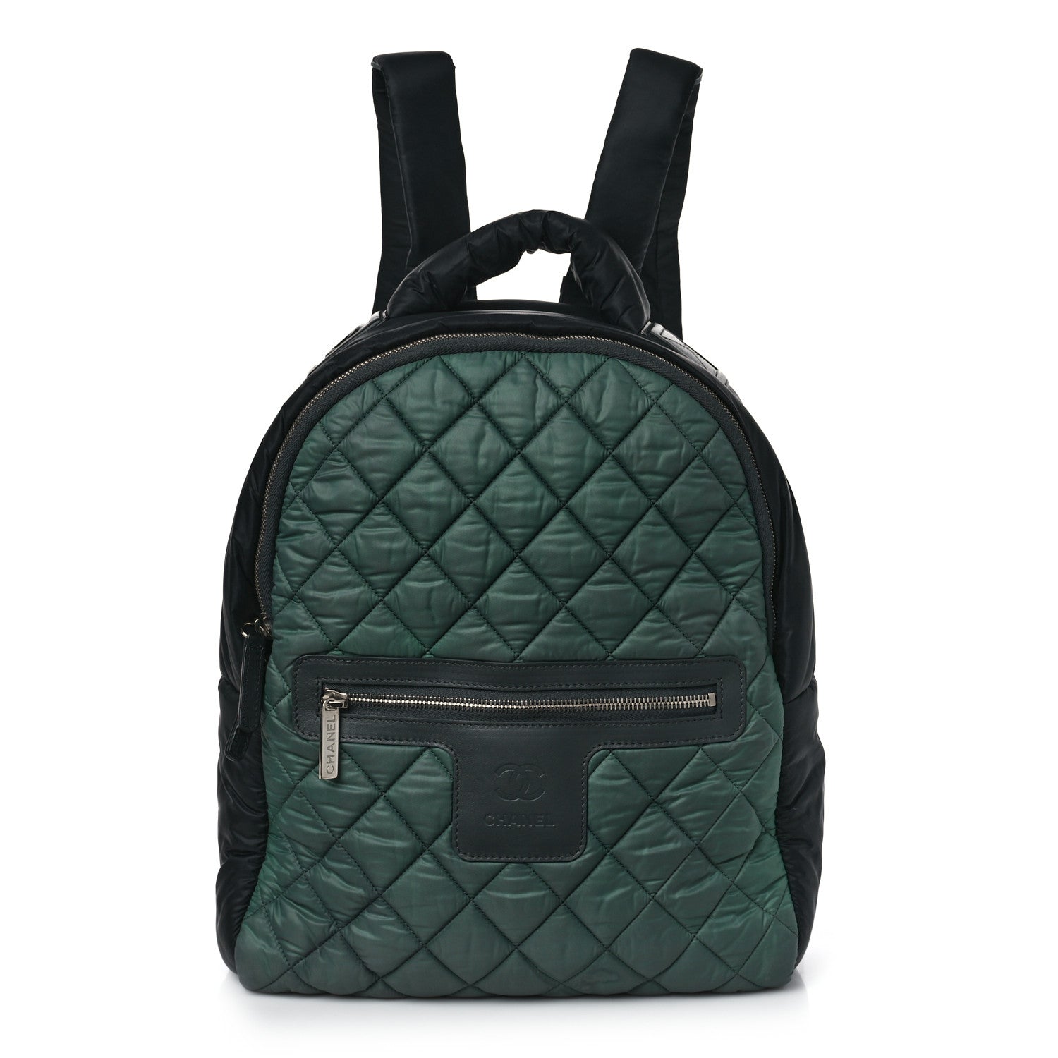 Chanel Nylon Quilted Coco Cocoon Backpack Khaki Black 1 of 9