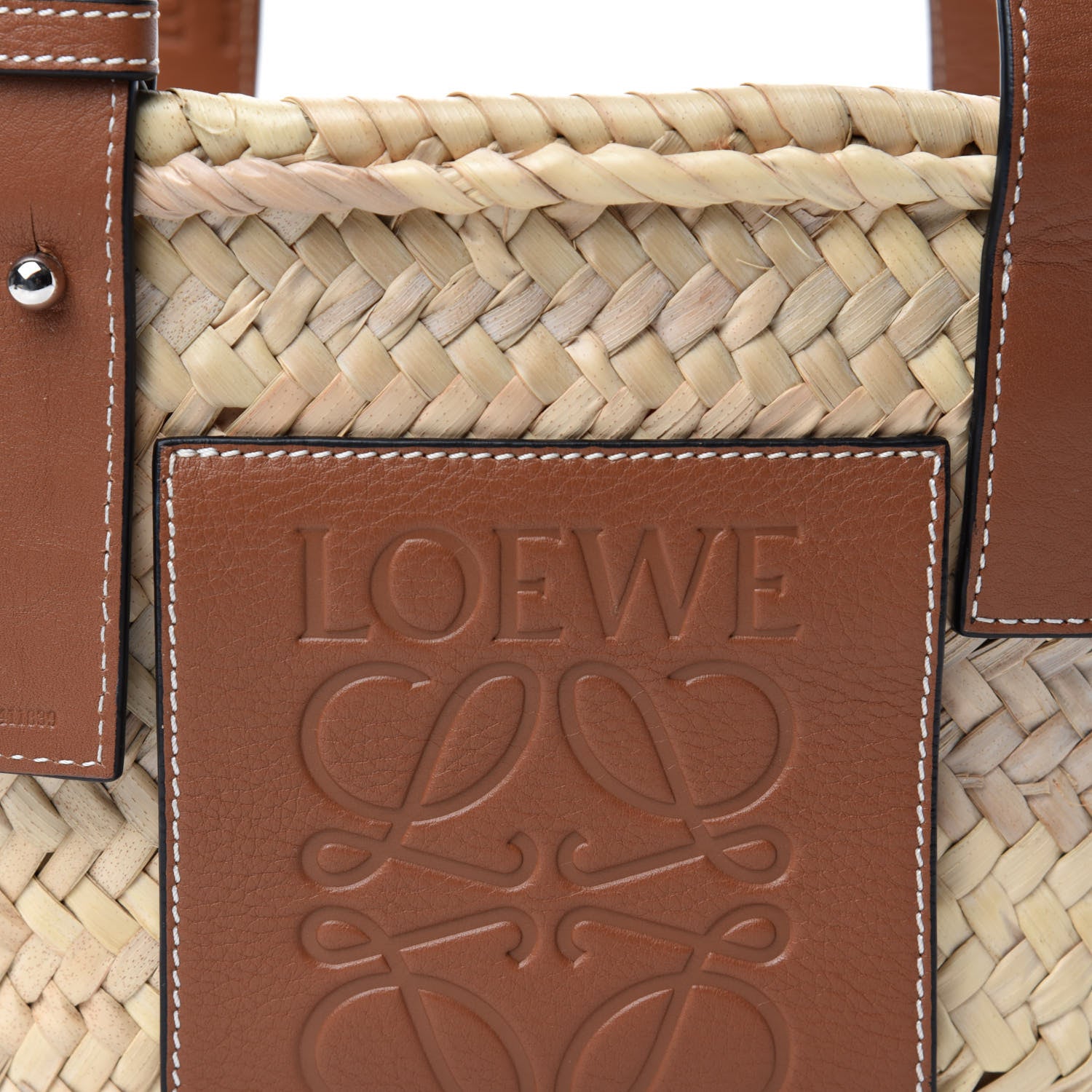 Loewe Raffia Basket Tote Bag Natural Tan 12 of 12