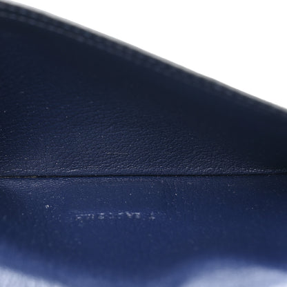 Hermes Ostrich Bearn Wallet Bleu Iris 6 of 17