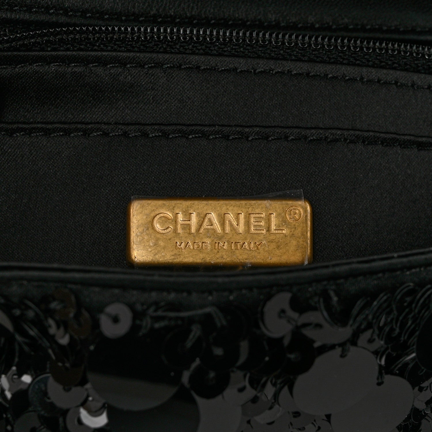 Chanel Sequin Mini Rectangular Flap Black 5 of 10