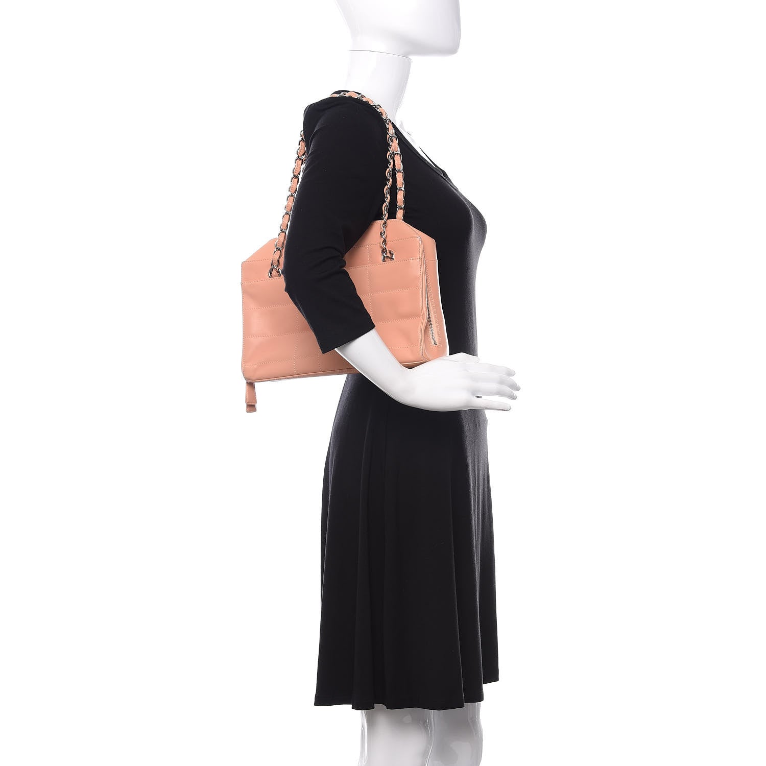 Chanel Lambskin Quilted Chocolate Bar Shoulder Bag Pink 2 of 19