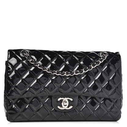 Chanel Patent Quilted Medium Double Flap Black 1 of 8