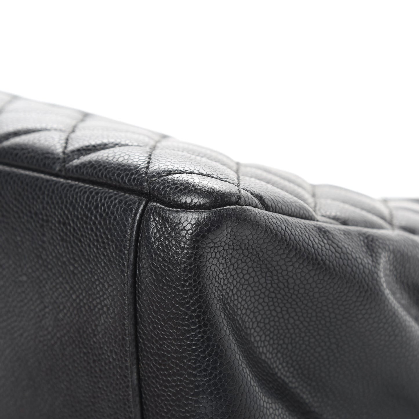 Caviar Quilted Grand Shopping Tote GST Black