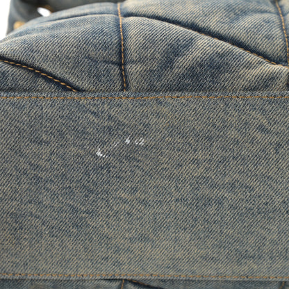 Saint Laurent Denim Quilted Small Loulou Puffer Monogram Chain Satchel Blue Cinnamon 11 of 12