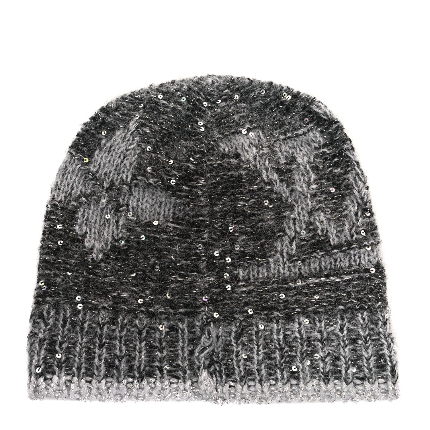 Louis Vuitton Monogram Glitter Sunset Beanie Hat Grey 2 of 3