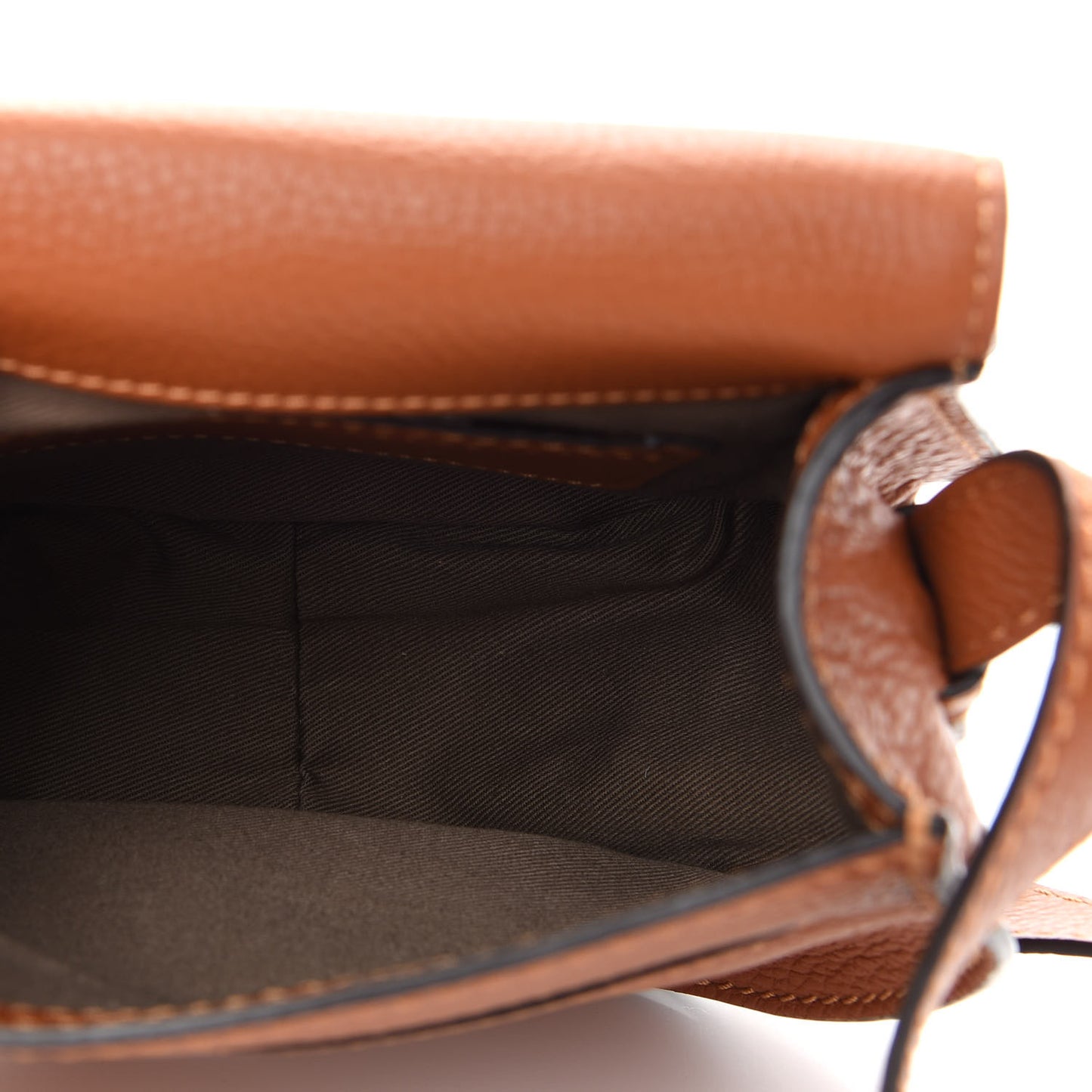 Calfskin Mini Marcie Round Crossbody Bag Tan