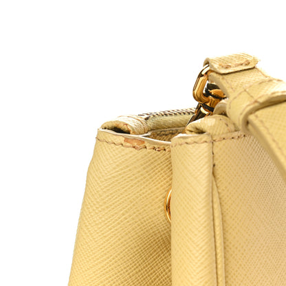 Prada Saffiano Small Galleria Double Zip Tote Ginestra 10 of 12