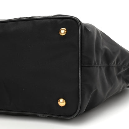 Prada Tessuto Nylon Vitello Daino Tote Black 6 of 12