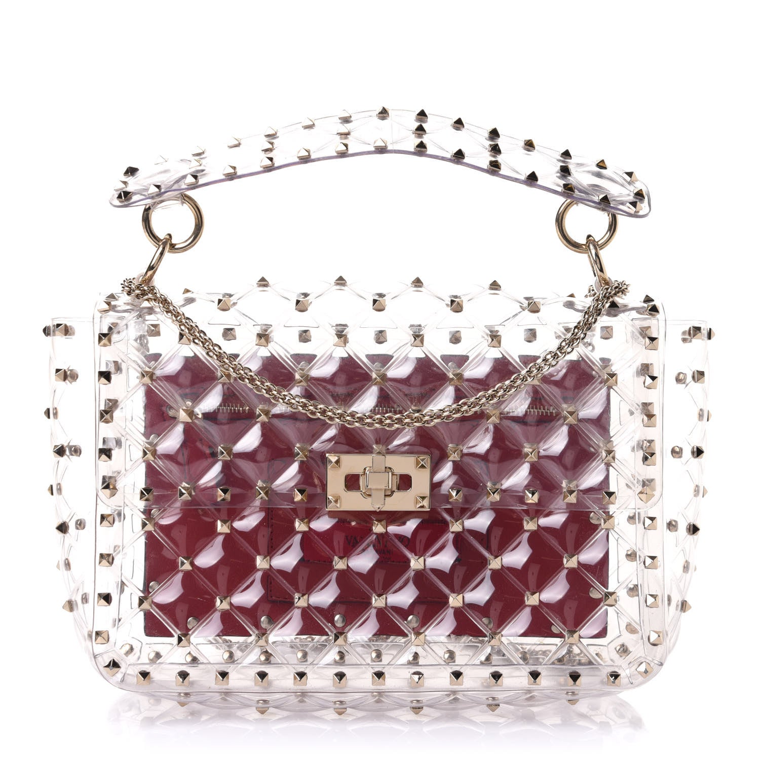 Valentino Garavani PVC Medium Rockstud Spike Shoulder Bag 1 of 10