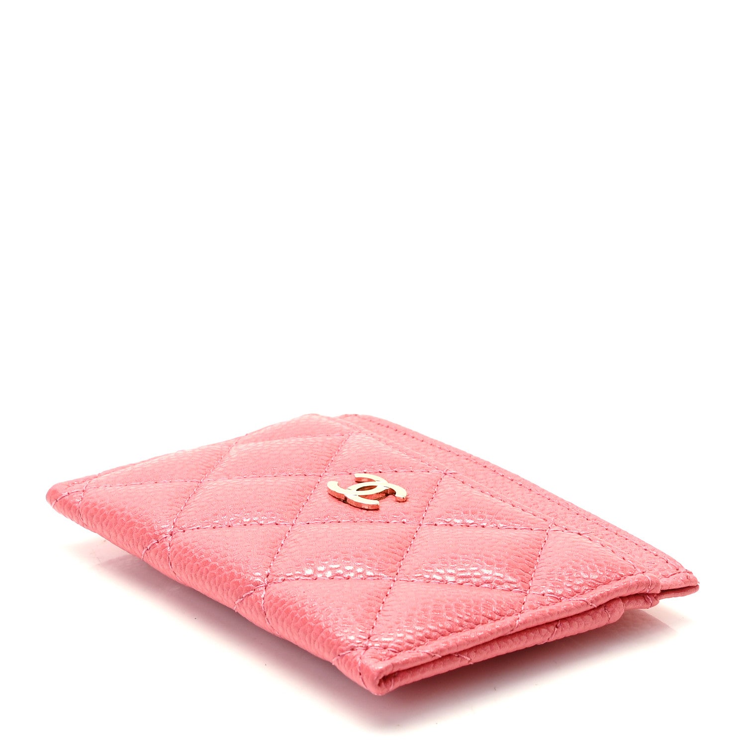 Chanel Caviar Quilted Card Holder Pink 4 of 9
