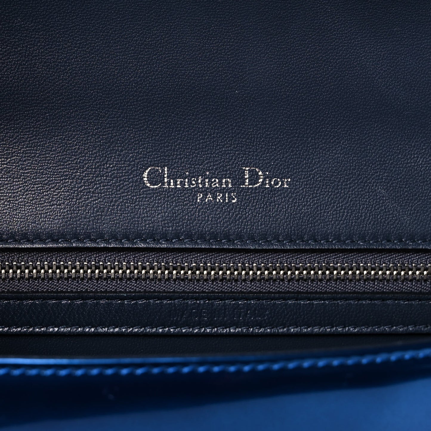 Metallic Patent Micro-Cannage Medium Diorama Flap Bag Blue