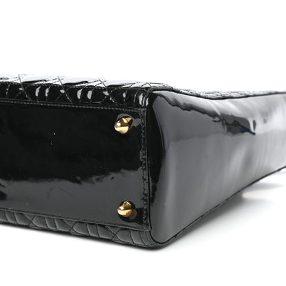Christian Dior Patent Cannage Large Lady Dior Black 9 of 9