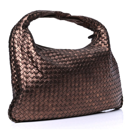 Bottega Veneta Metallic Nappa Intrecciato Large Veneta Hobo Copper 2 of 4