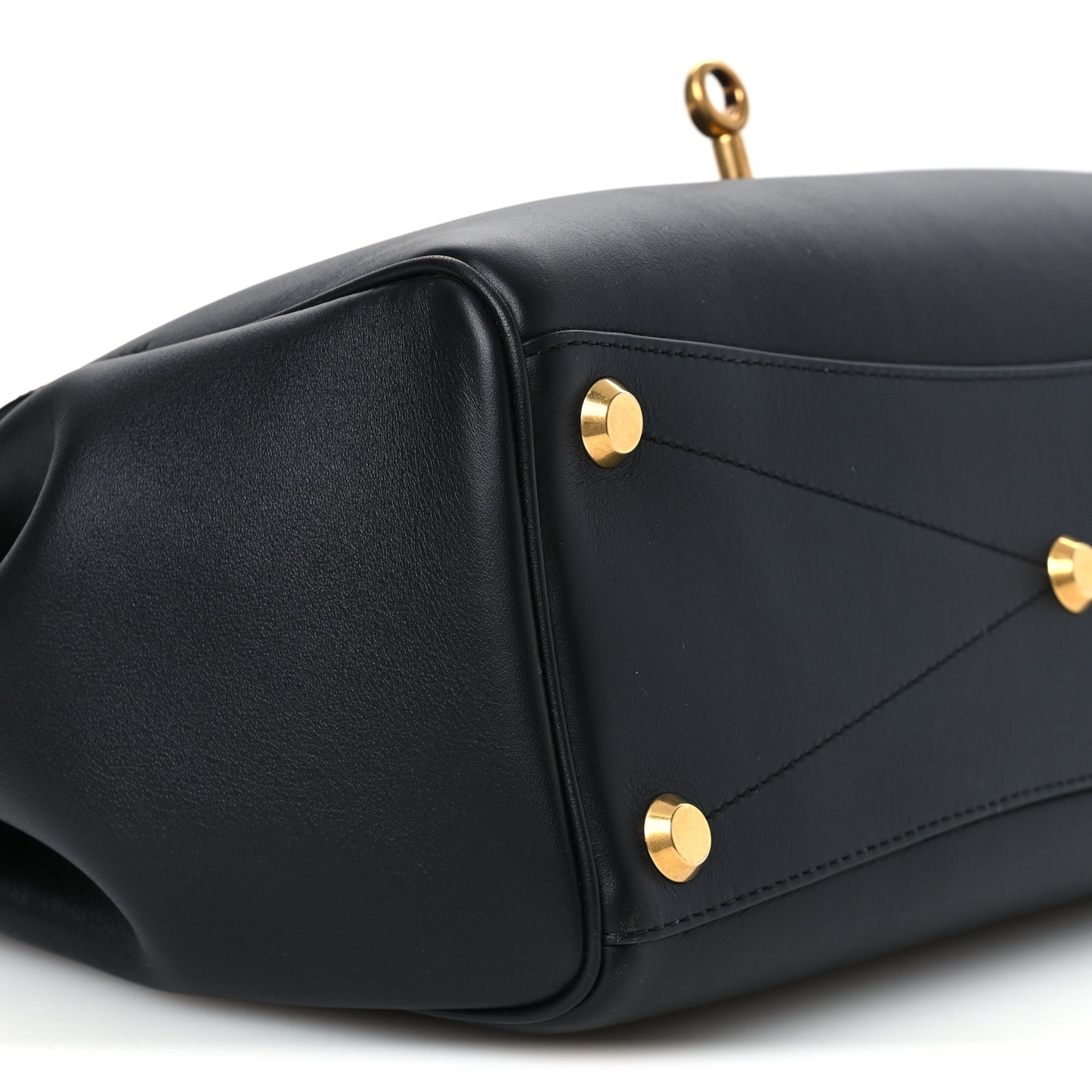 Smooth Calfskin Small Bel Air Carry All Bag Black