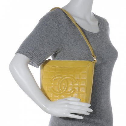 Chanel Lambskin Chocolate Bar Quilted Small Shoulder Bag Chartreuse 2 of 7