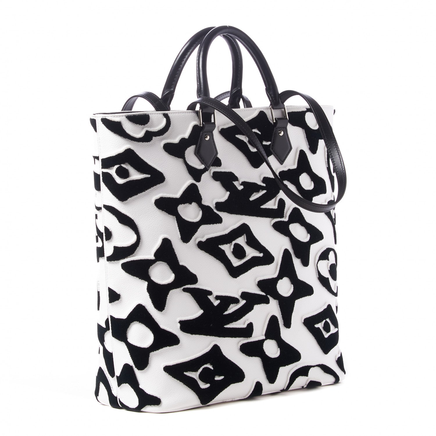 Louis Vuitton X UF Tufted Monogram Tufted Cabas White Black 3 of 8