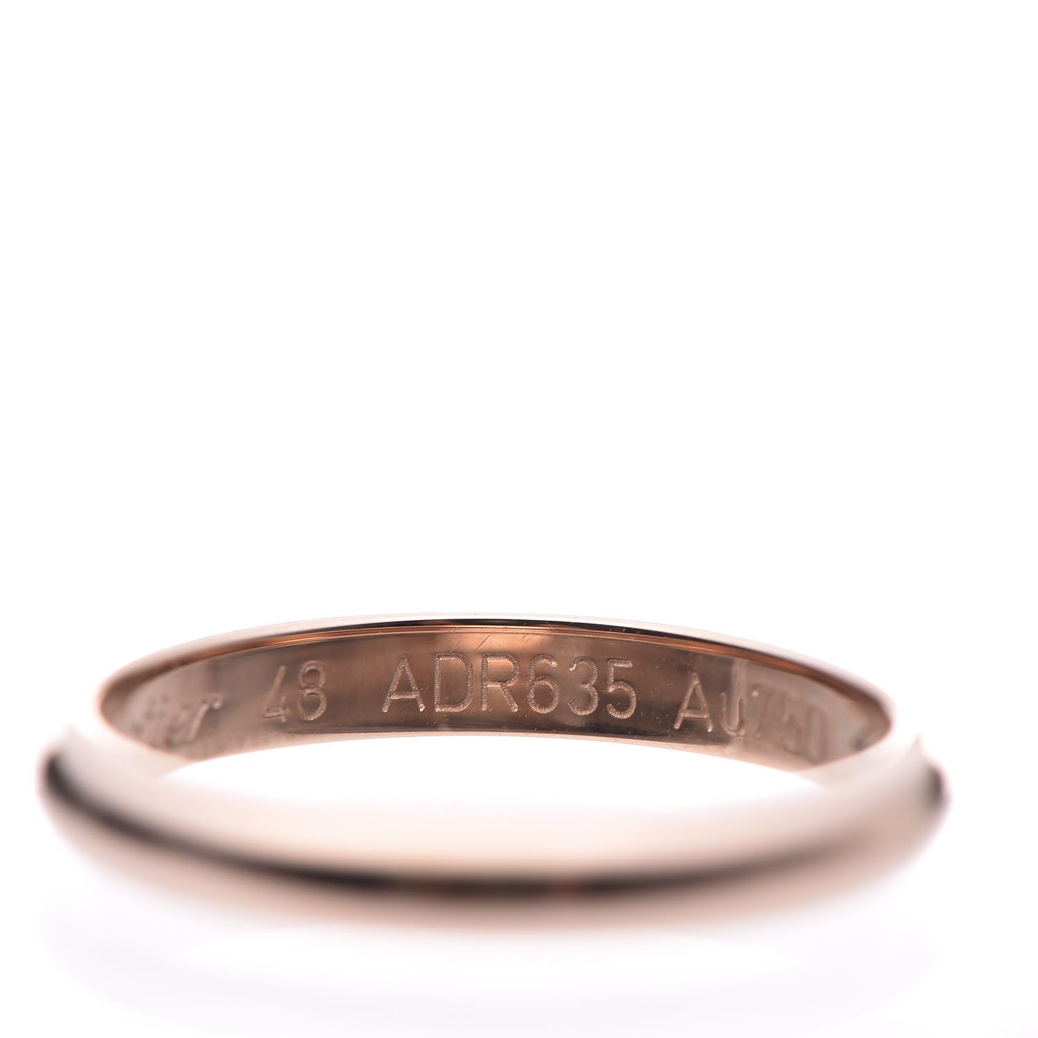 Cartier 18K Pink Gold 2.5mm 1895 Wedding Band Ring 48 4.5 4 of 6