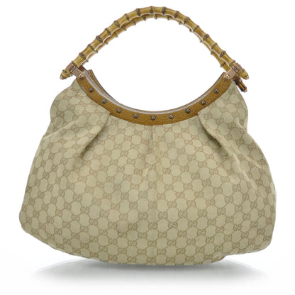 Gucci Monogram Bamboo Handle Bag 3 of 9