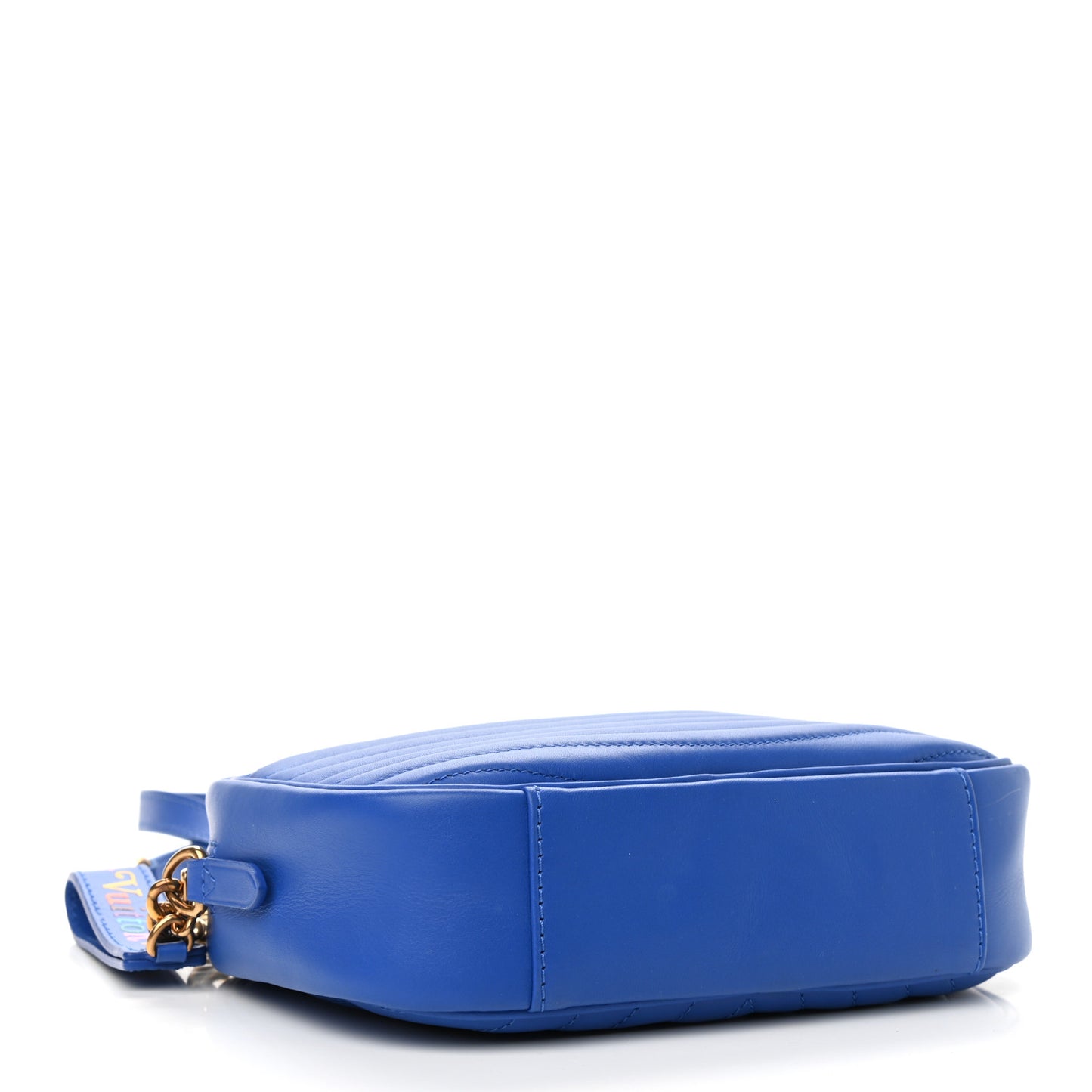 Calfskin New Wave Camera Bag Bleu Neon