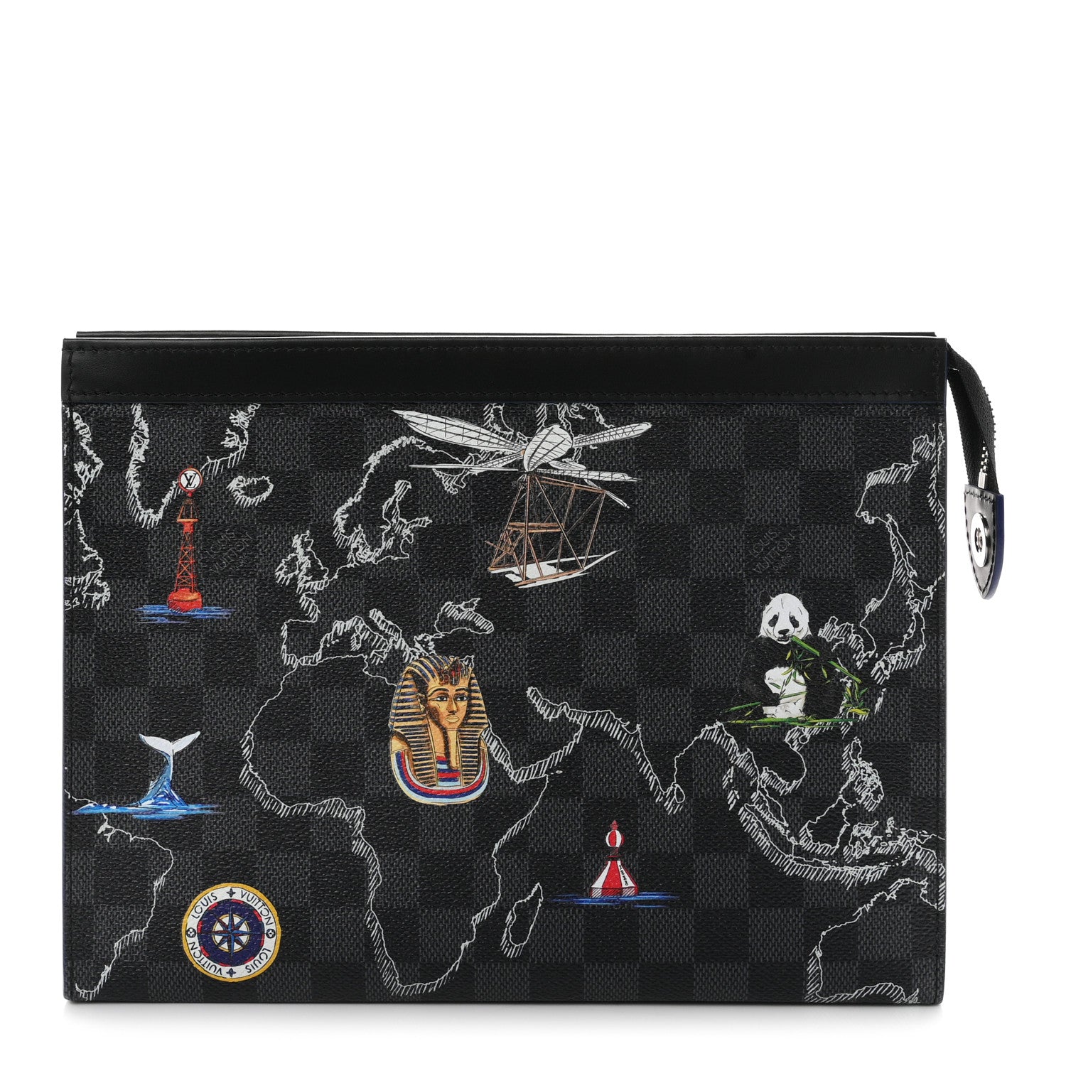 Louis Vuitton Damier Graphite Renaissance Pochette Voyage MM 1 of 9