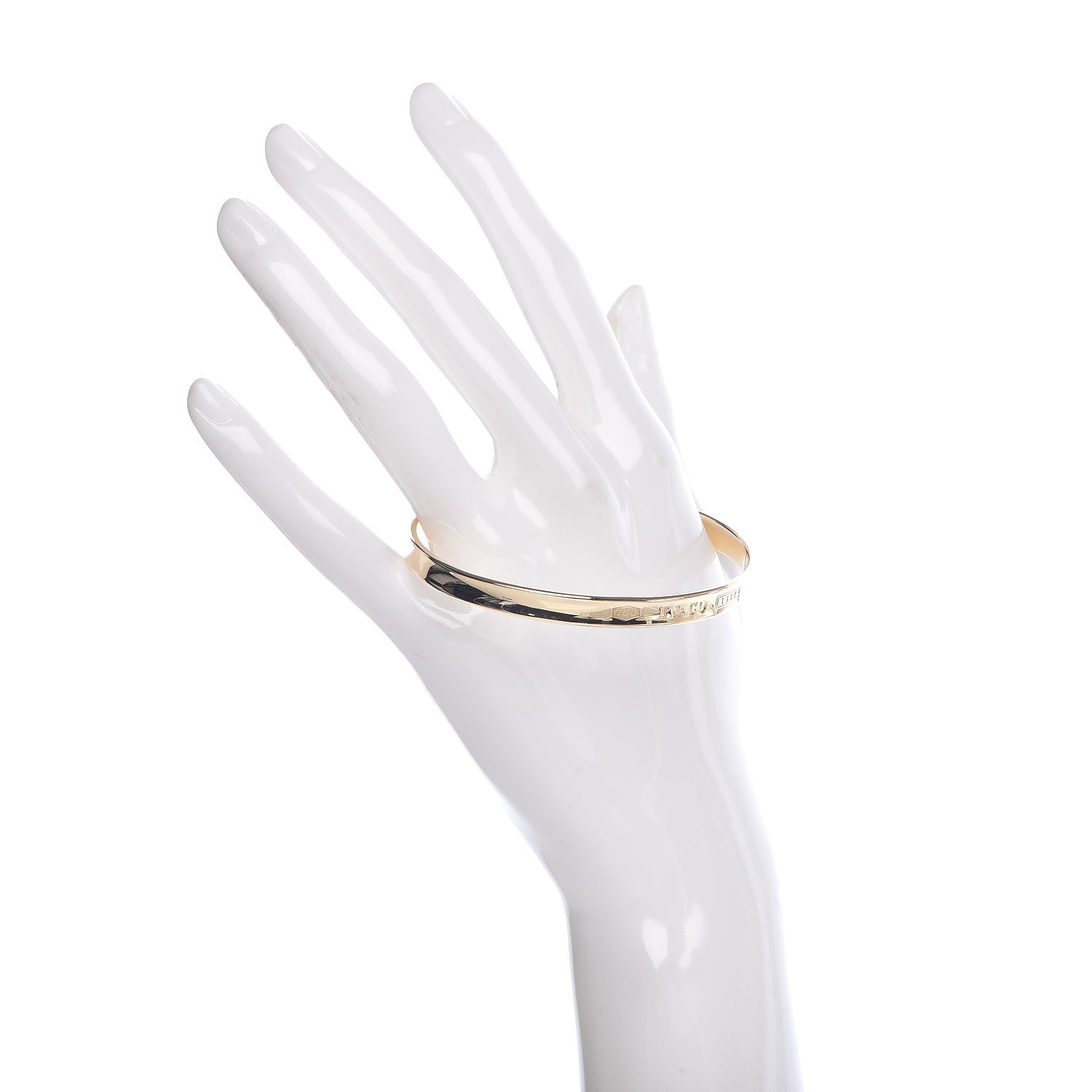 Tiffany 18K Yellow Gold 1837 Bangle Bracelet 2 of 4