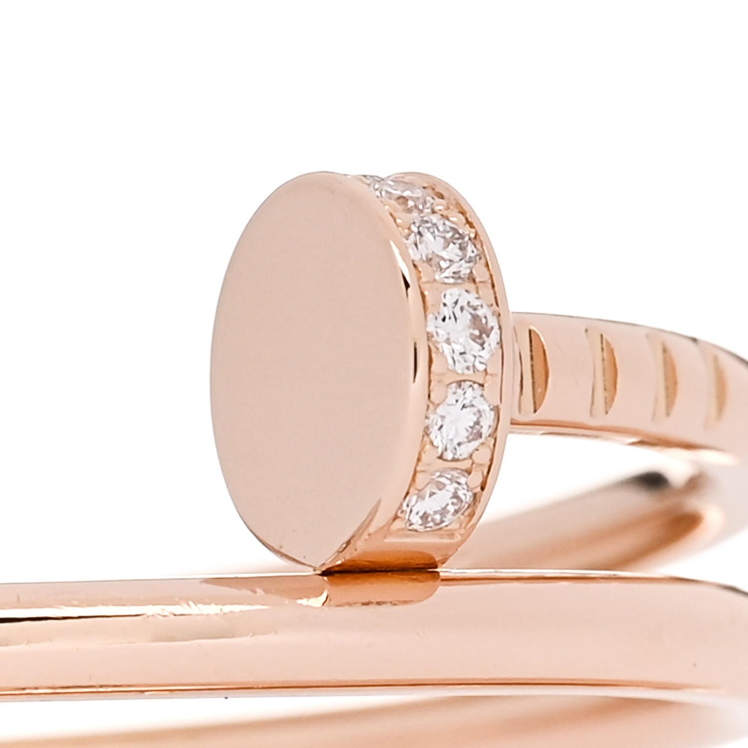 Cartier 18K Pink Gold Diamond Double Juste Un Clou Ring 59 8.75 4 of 6