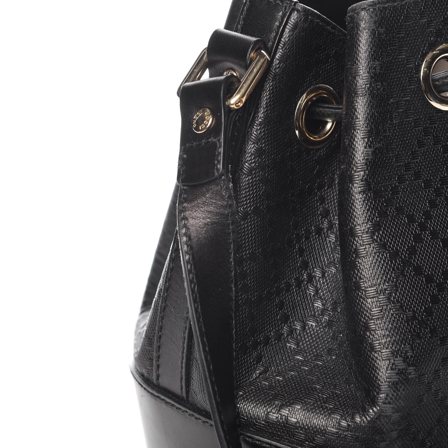 Gucci Bright Diamante Small Bucket Bag Black 8 of 12