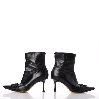 Jimmy Choo Calfskin Buckle Ankle Boots 36.5 Black 5 of 15