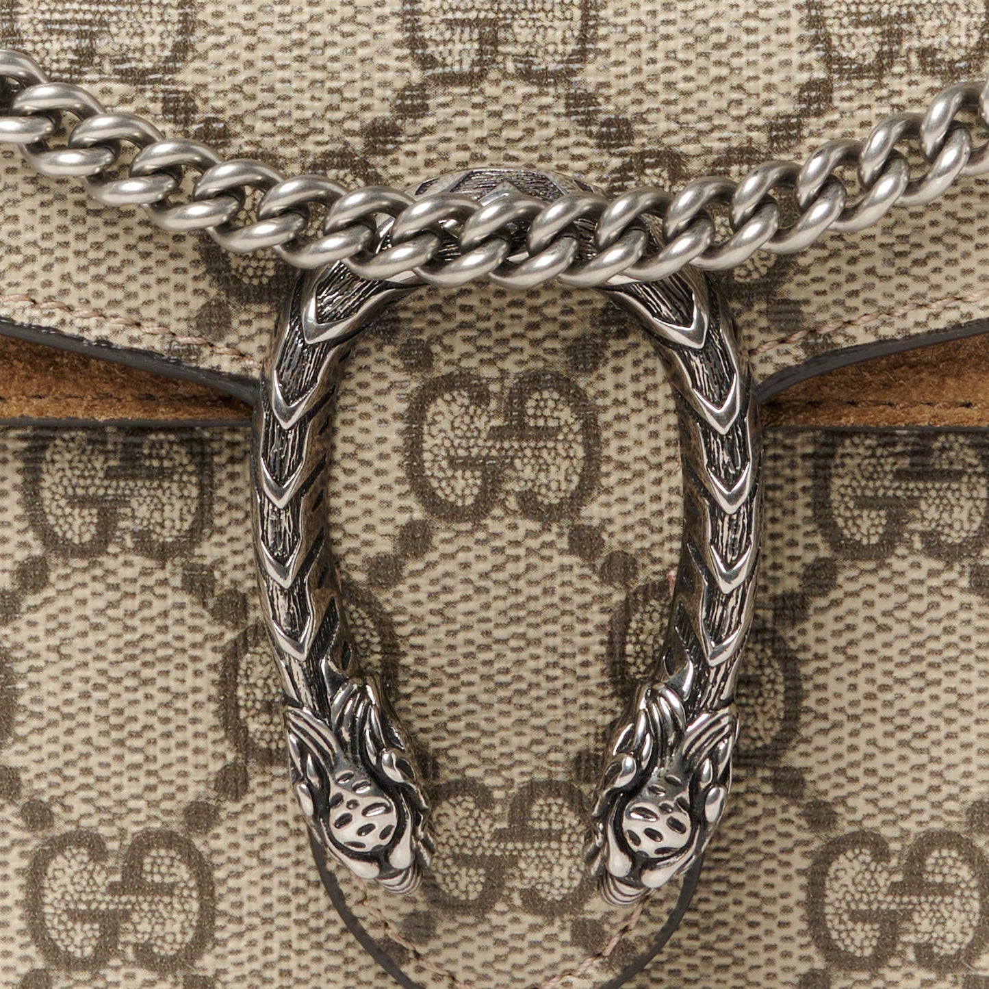 GG Supreme Monogram Super Mini Dionysus Shoulder Bag Taupe
